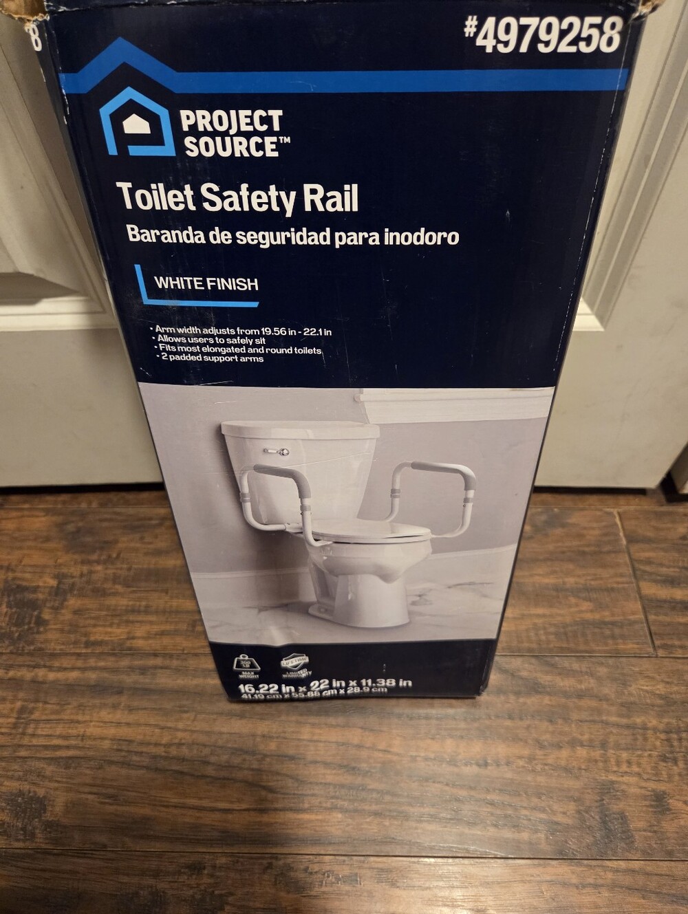Project Source White Toilet safety rails